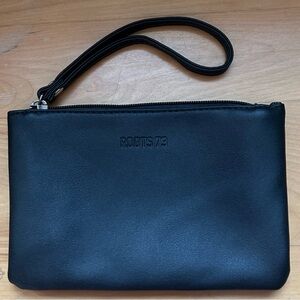 Roots 73 Black Leather Wristlet